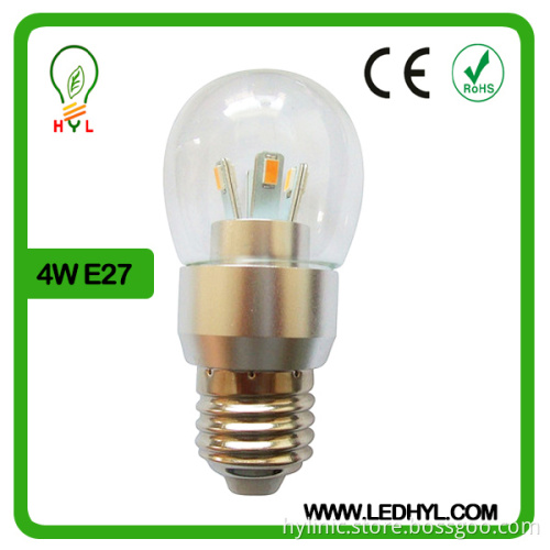 Brighted clear cover led lamp high quality 4W 3w led candle bulb e27 china manufacturer